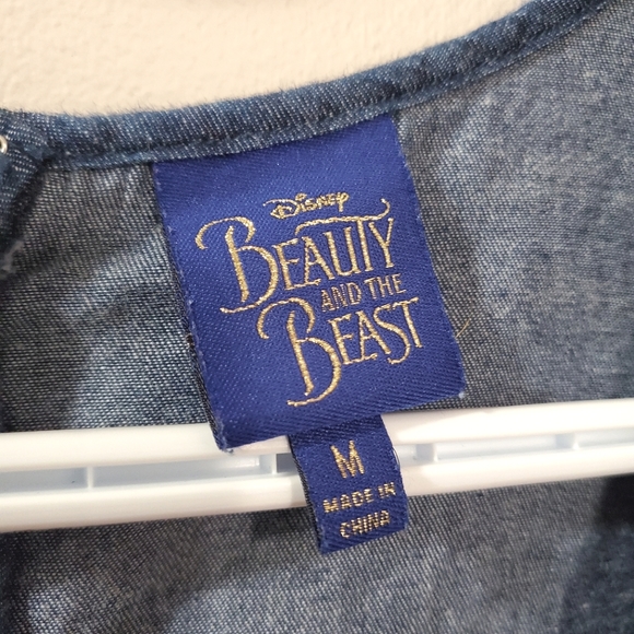 Beauty & The Beast - Belle inspired denim chambray dress with flutter sleeves - Picture 5 of 9